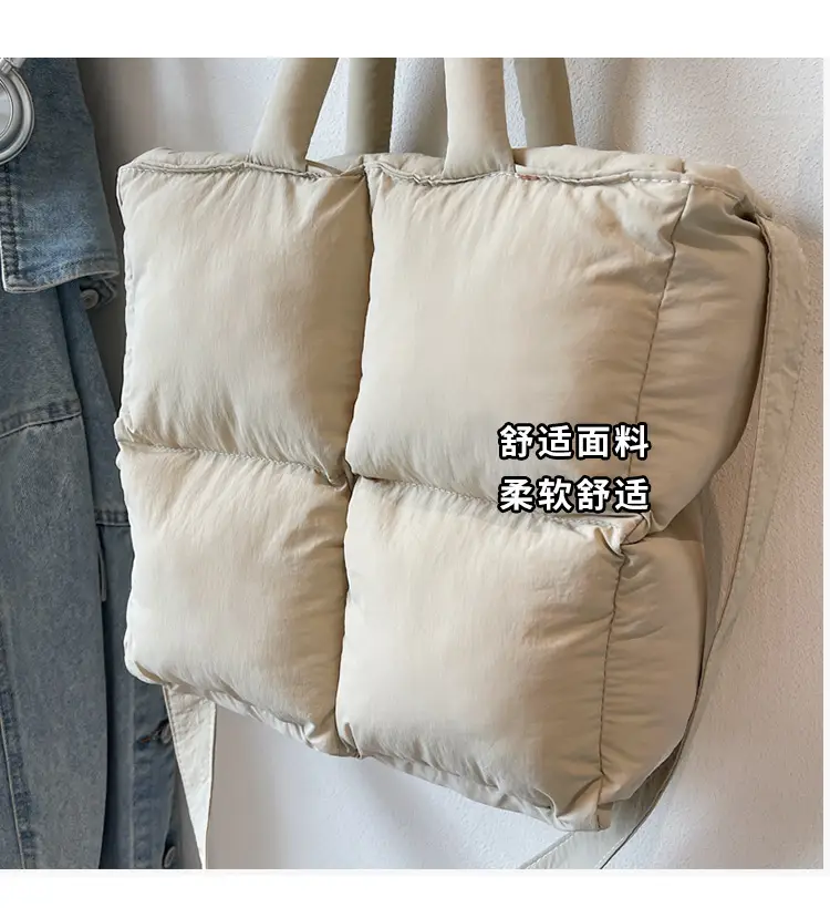 Pink Embroidered Puffer Shoulder Bag for Women — feature 8