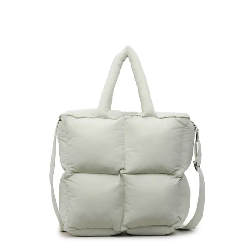 Pink Embroidered Puffer Shoulder Bag for Women - Image 2