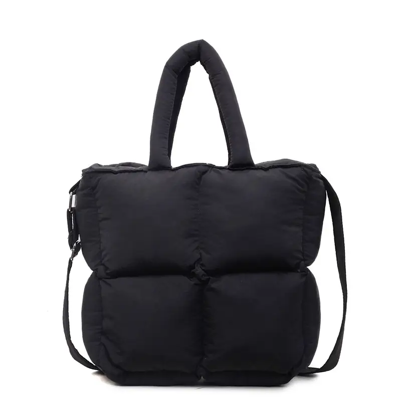 Pink Embroidered Puffer Shoulder Bag for Women - Image 3
