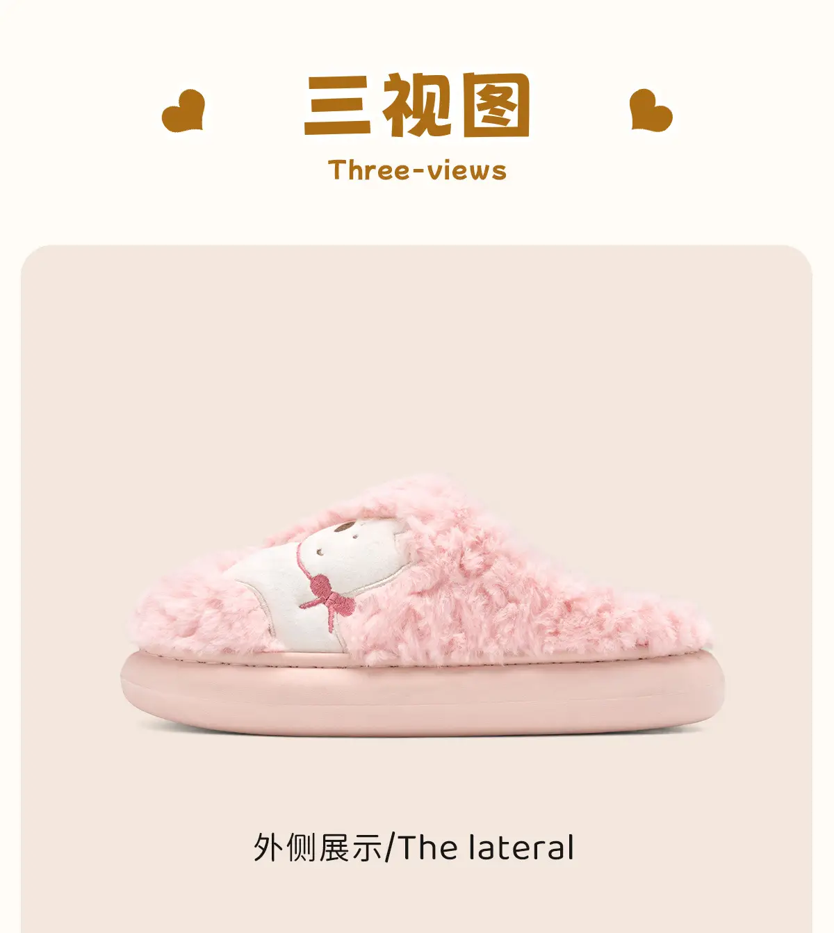 Women Cotton Winter Slippers Blue Plush Warm Indoor — feature 20