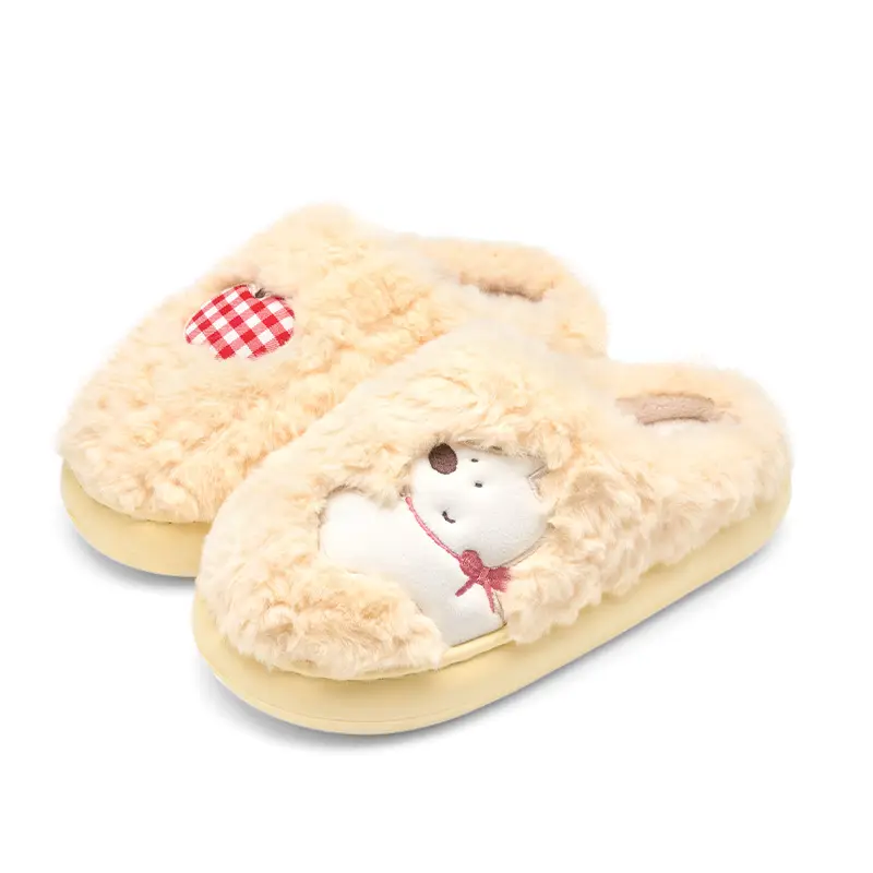 Women Cotton Winter Slippers Blue Plush Warm Indoor - Image 4