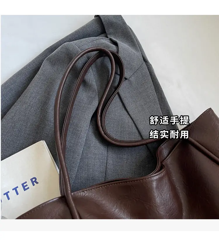 Large Capacity Soft Leather Tote Bag for Women — feature 5