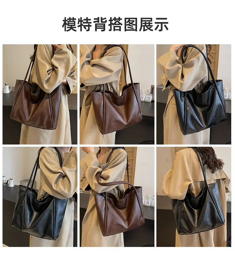 Large Capacity Soft Leather Tote Bag for Women — feature 8