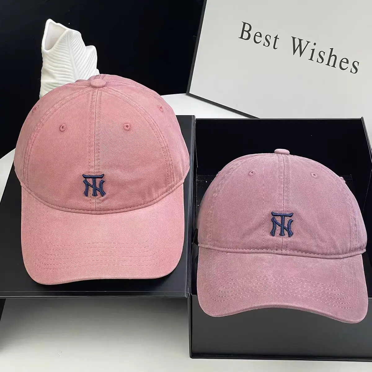 Women's Grey NY Logo Baseball Cap with Wide Brim - Image 13