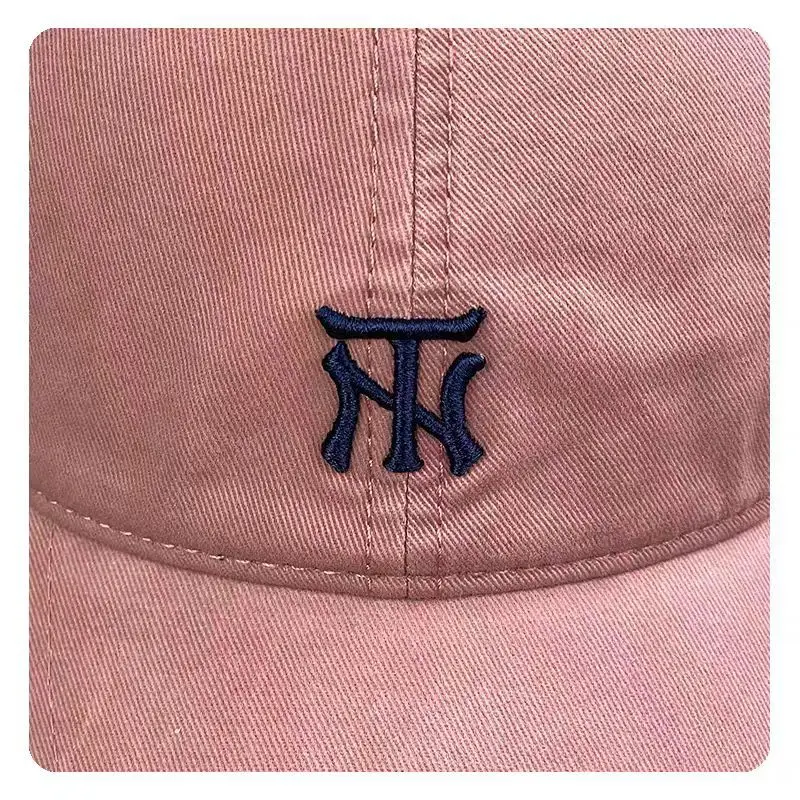 Women's Grey NY Logo Baseball Cap with Wide Brim — feature 14