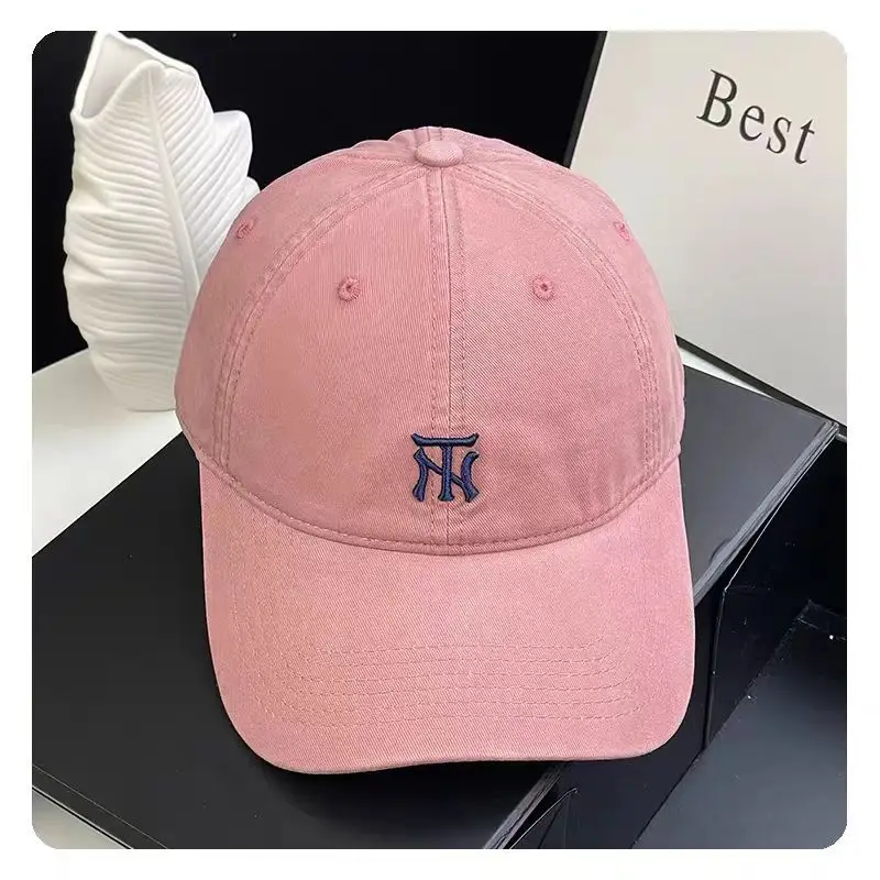 Women's Grey NY Logo Baseball Cap with Wide Brim - Image 4