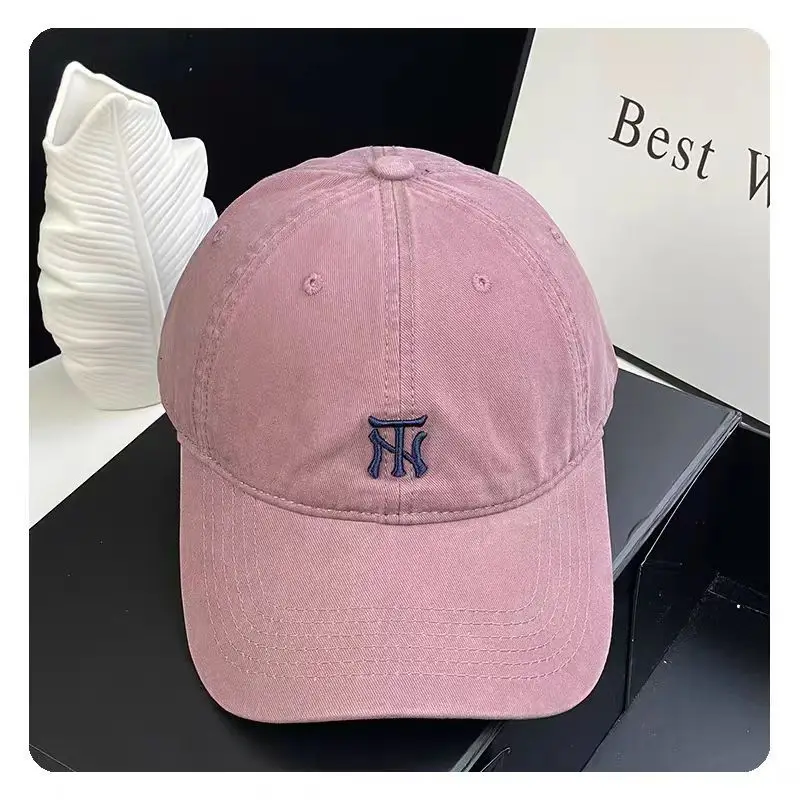 Women's Grey NY Logo Baseball Cap with Wide Brim - Image 5