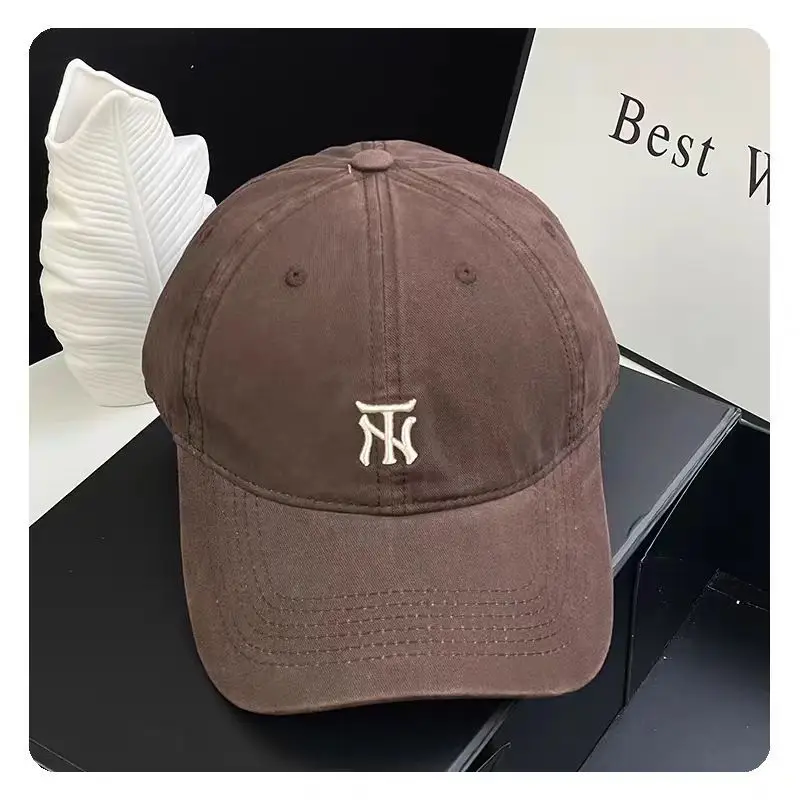 Women's Grey NY Logo Baseball Cap with Wide Brim - Image 8