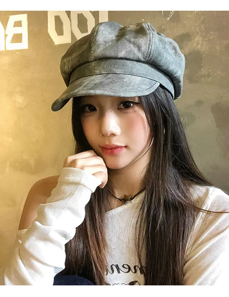 Japanese Retro Tie-Dye Octagonal Hat for Women 2025 — feature 11