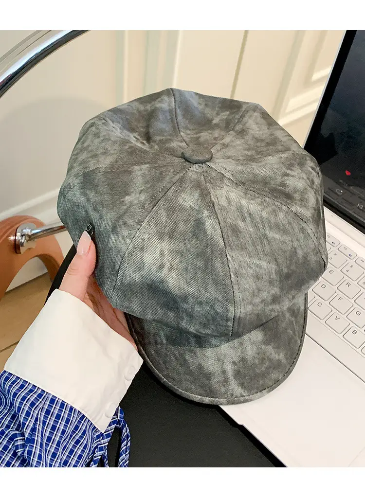 Japanese Retro Tie-Dye Octagonal Hat for Women 2025 — feature 13