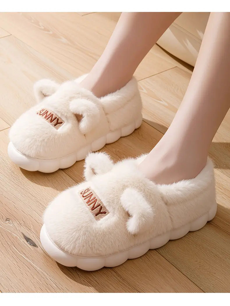 2025 New Indoor Home Thick-Soled Cotton Slippers for Couples in Winter with Warm and Non-Slip Home Cotton Shoes — feature 13
