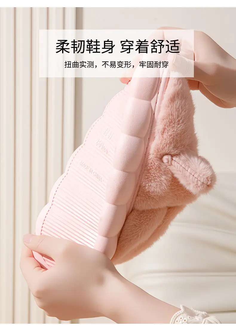 2025 New Indoor Home Thick-Soled Cotton Slippers for Couples in Winter with Warm and Non-Slip Home Cotton Shoes — feature 7