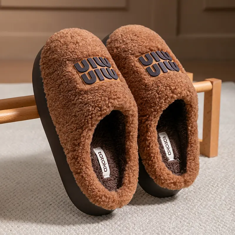 Warm Fleece Lined Men's Slippers Autumn Winter
