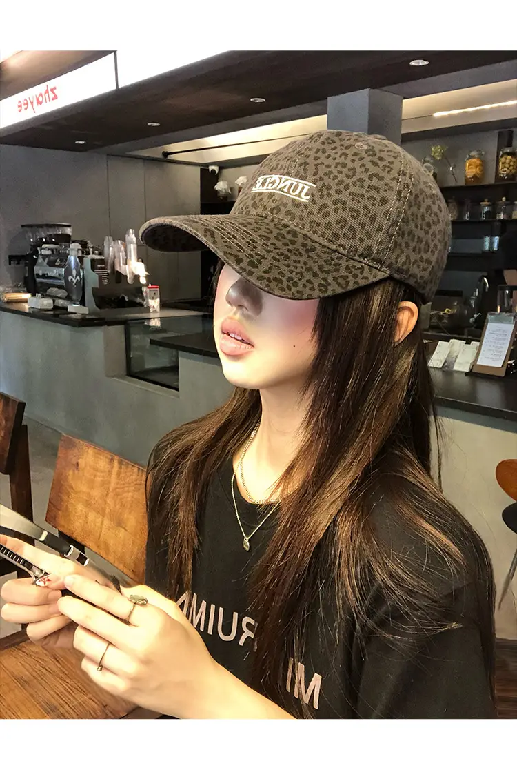 American Retro Leopard Print Cap for Women — feature 12