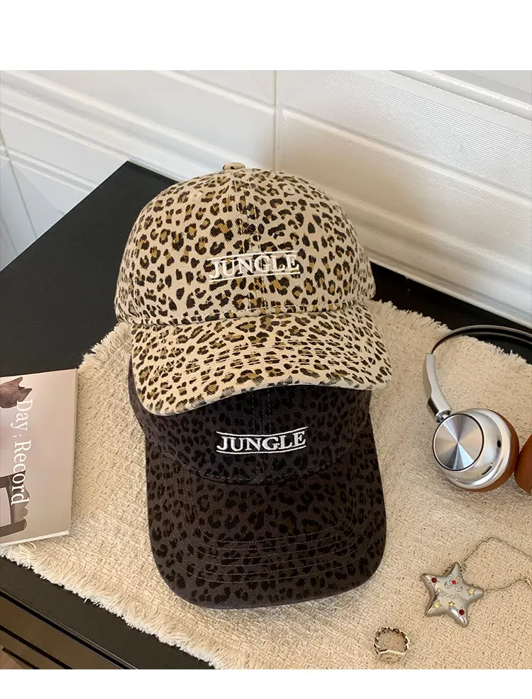 American Retro Leopard Print Cap for Women — feature 13