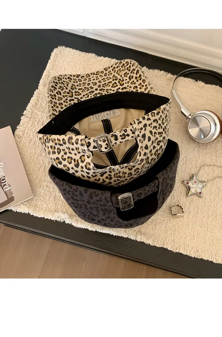 American Retro Leopard Print Cap for Women — feature 14