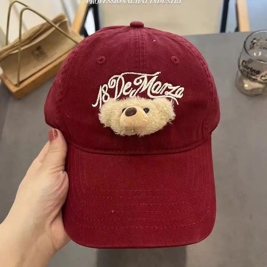 Women's Brown Embroidered Baseball Cap Sunshade Hat - Image 8