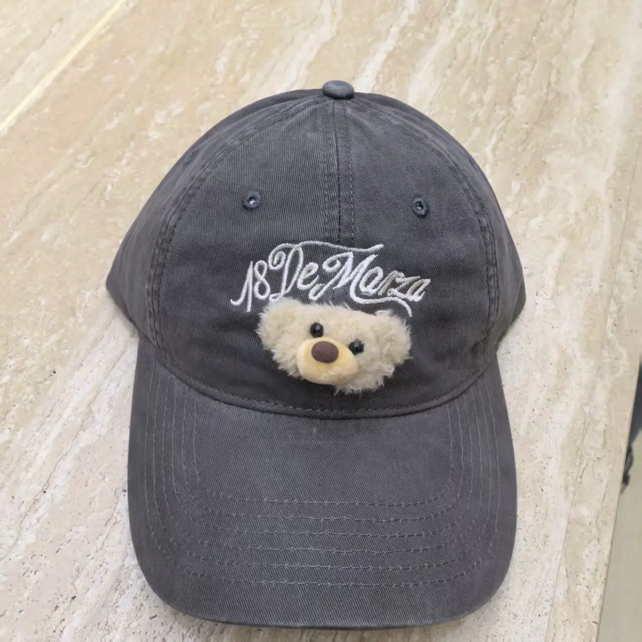 Women's Brown Embroidered Baseball Cap Sunshade Hat - Image 2