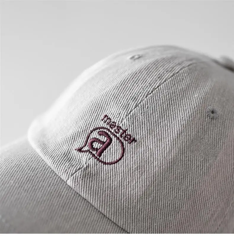 Gray Embroidered Baseball Cap for Men Women Sunshade Casual — feature 10