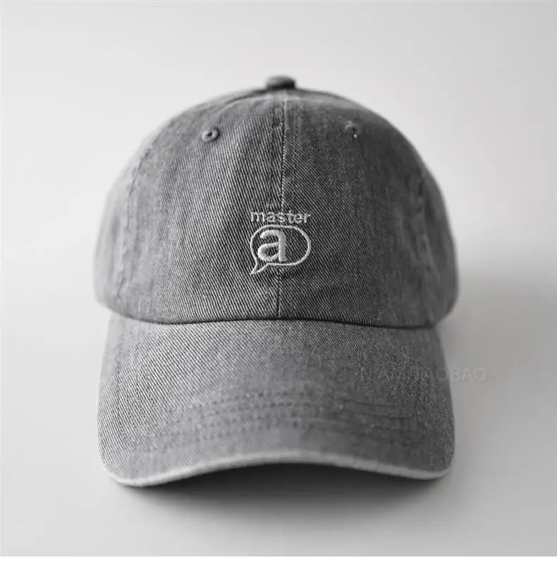 Gray Embroidered Baseball Cap for Men Women Sunshade Casual — feature 2