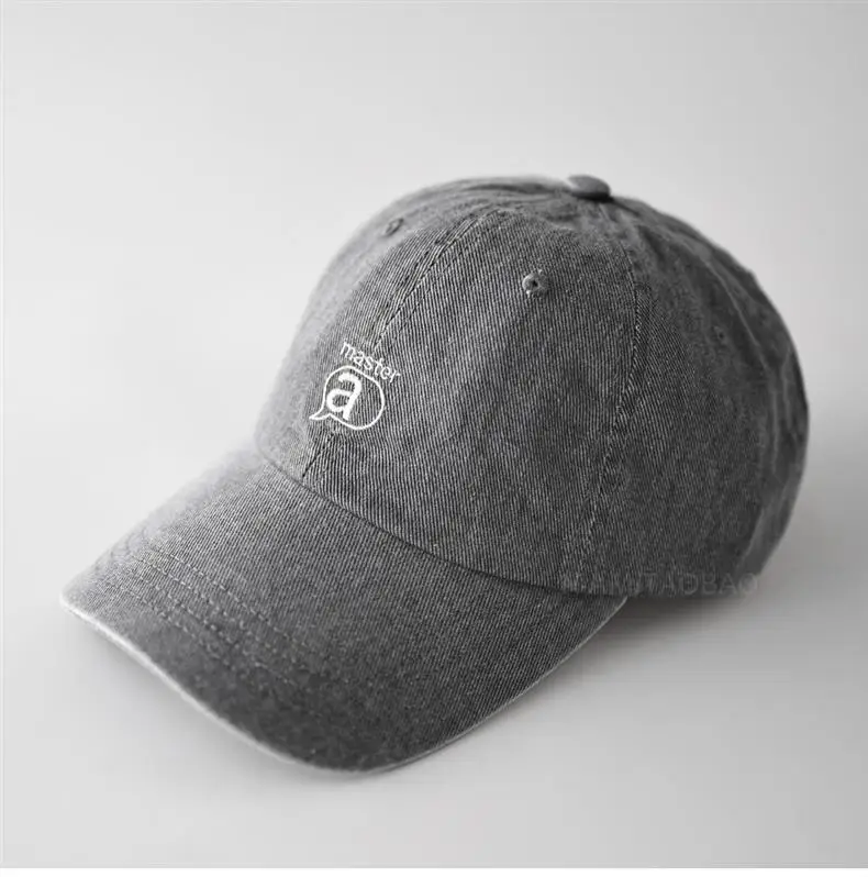 Gray Embroidered Baseball Cap for Men Women Sunshade Casual — feature 8