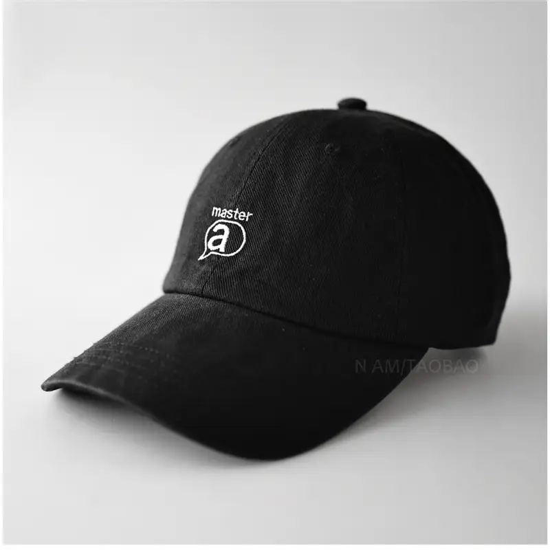 Gray Embroidered Baseball Cap for Men Women Sunshade Casual
