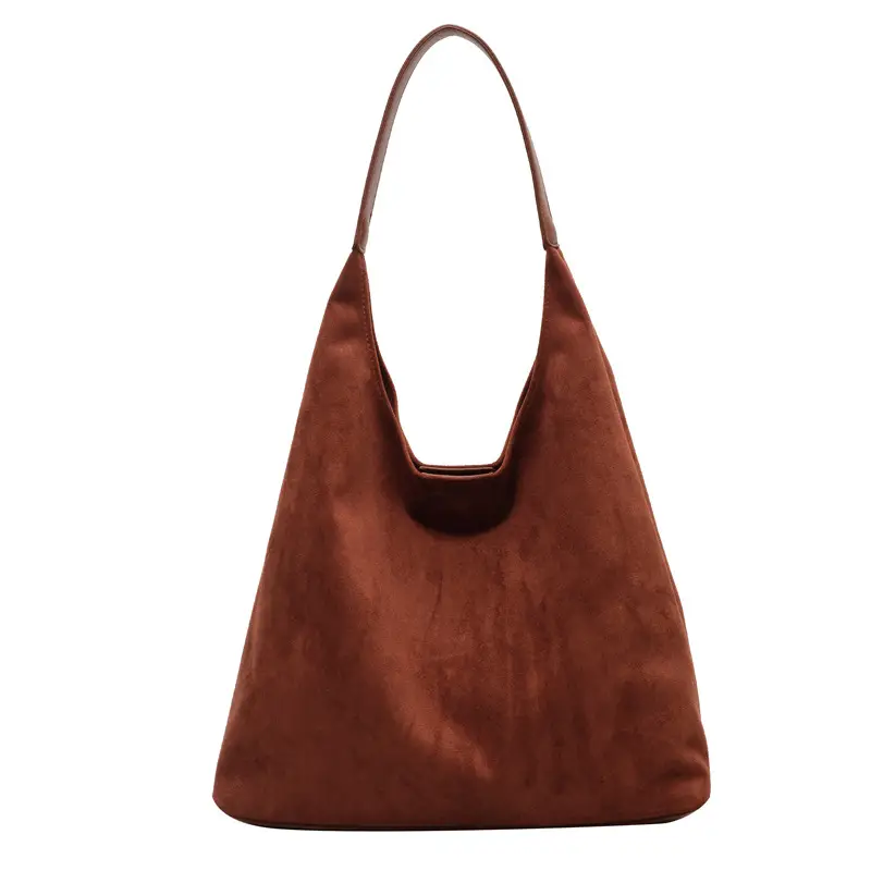 Women's Large Capacity Brown Leather Shoulder Bag - Image 3