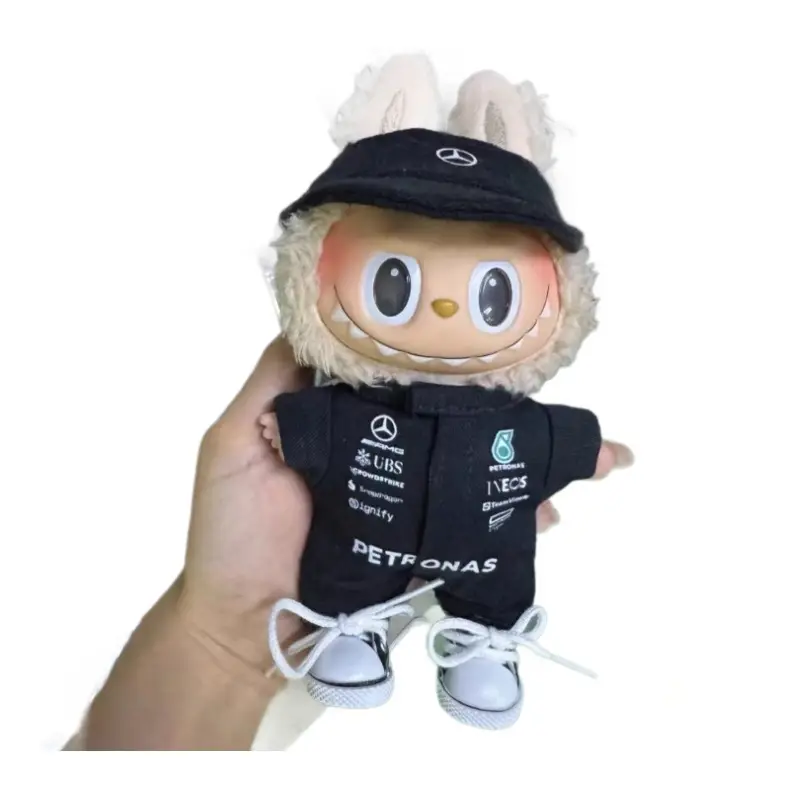 Mercedes-Benz F1 Red Bull Racing Suit 15/17cm Labubu Doll Clothes Hat First, Second and Third Generation Labubu Clothes Wholesale