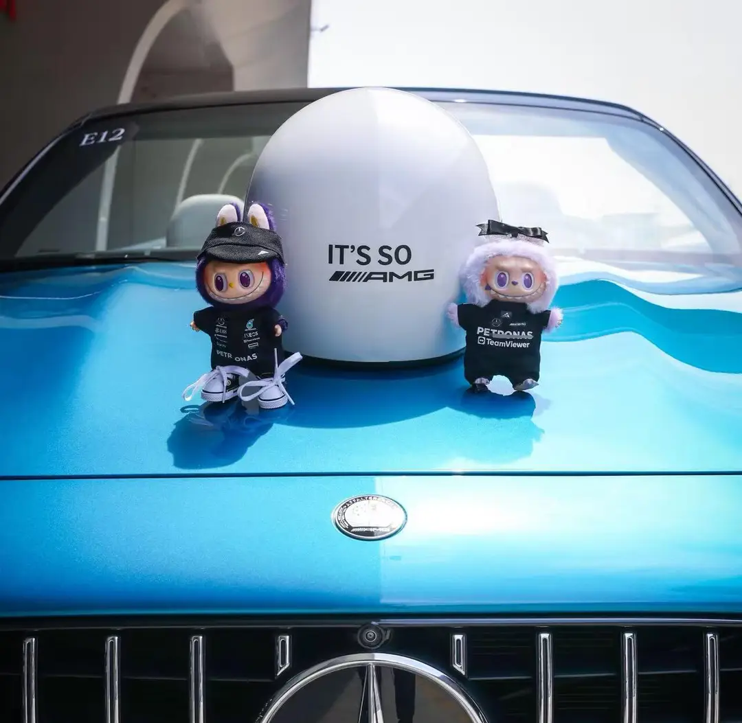 Mercedes-Benz F1 Red Bull Racing Suit 15/17cm Labubu Doll Clothes Hat First, Second and Third Generation Labubu Clothes Wholesale — feature 14