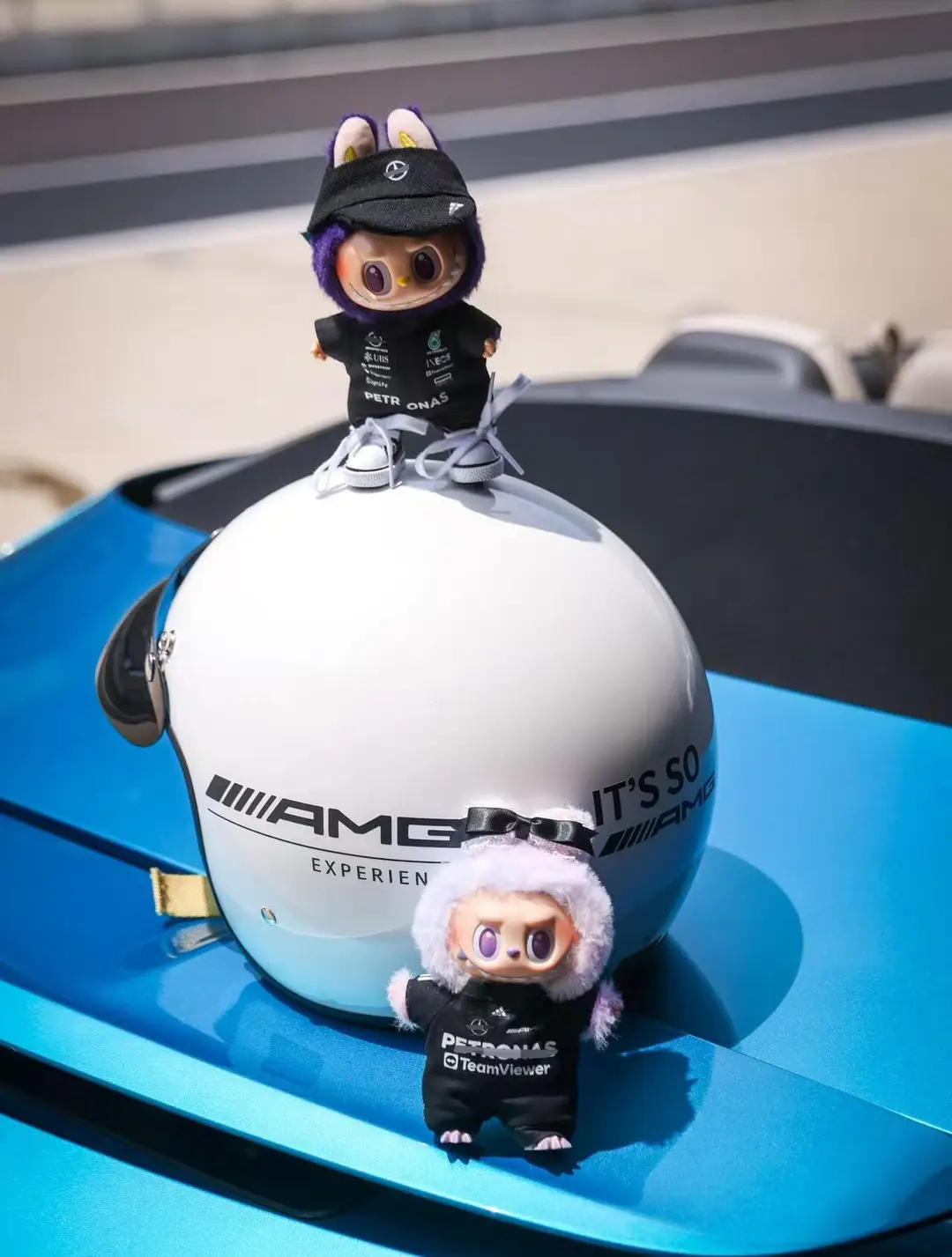 Mercedes-Benz F1 Red Bull Racing Suit 15/17cm Labubu Doll Clothes Hat First, Second and Third Generation Labubu Clothes Wholesale — feature 15