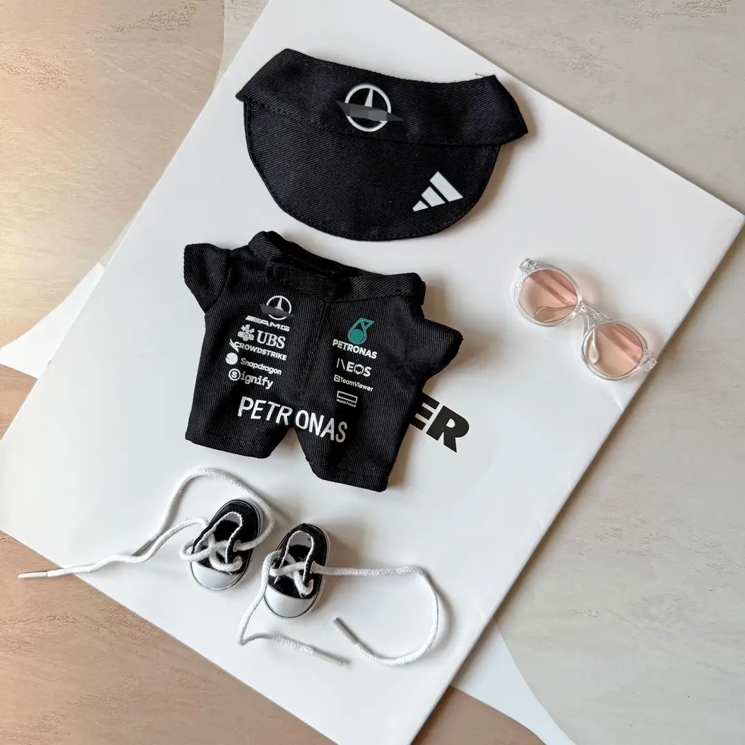 Mercedes-Benz F1 Red Bull Racing Suit 15/17cm Labubu Doll Clothes Hat First, Second and Third Generation Labubu Clothes Wholesale — feature 18