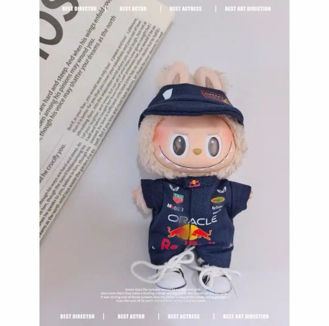Mercedes-Benz F1 Red Bull Racing Suit 15/17cm Labubu Doll Clothes Hat First, Second and Third Generation Labubu Clothes Wholesale — feature 21