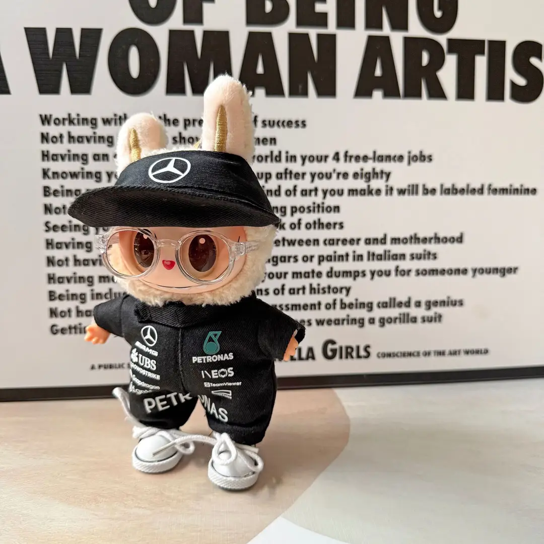 Mercedes-Benz F1 Red Bull Racing Suit 15/17cm Labubu Doll Clothes Hat First, Second and Third Generation Labubu Clothes Wholesale — feature 3