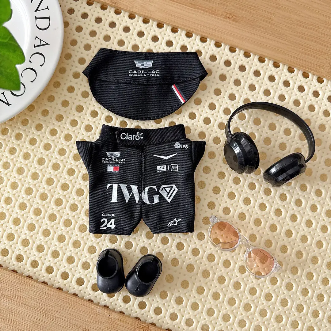 Mercedes-Benz F1 Red Bull Racing Suit 15/17cm Labubu Doll Clothes Hat First, Second and Third Generation Labubu Clothes Wholesale