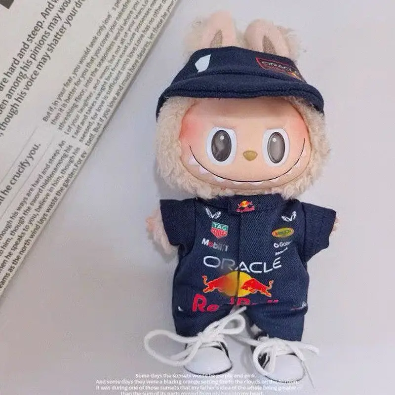 Mercedes-Benz F1 Red Bull Racing Suit 15/17cm Labubu Doll Clothes Hat First, Second and Third Generation Labubu Clothes Wholesale