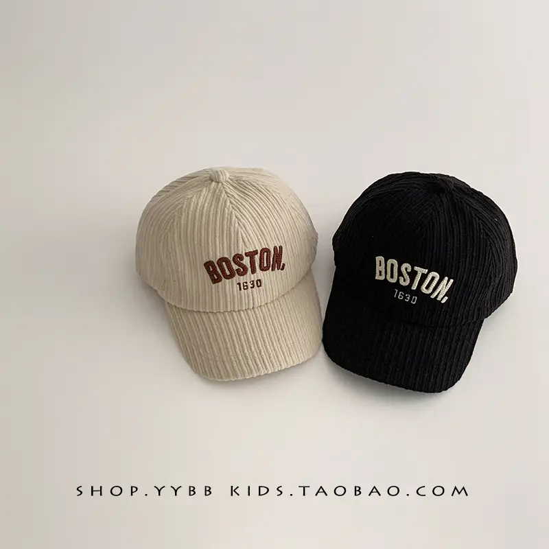 Kids Letter Baseball Cap Brown Winter Warm - Image 8