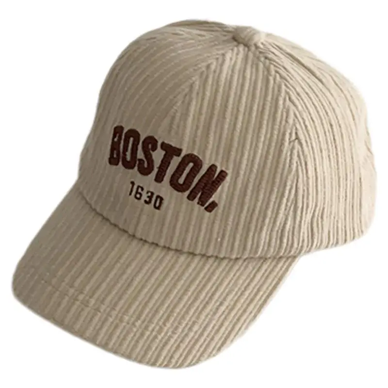 Kids Letter Baseball Cap Brown Winter Warm - Image 11