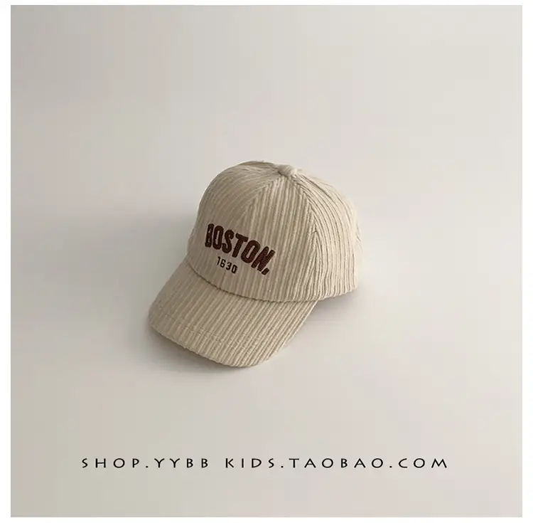 Kids Letter Baseball Cap Brown Winter Warm — feature 12