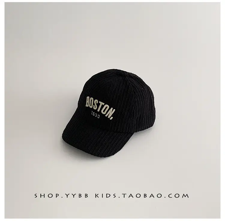 Kids Letter Baseball Cap Brown Winter Warm — feature 13