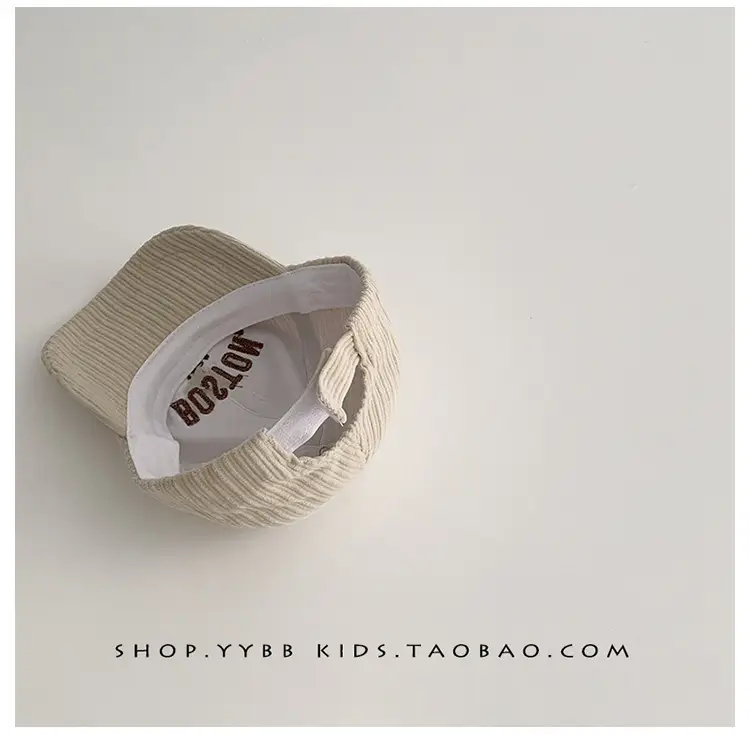 Kids Letter Baseball Cap Brown Winter Warm — feature 5