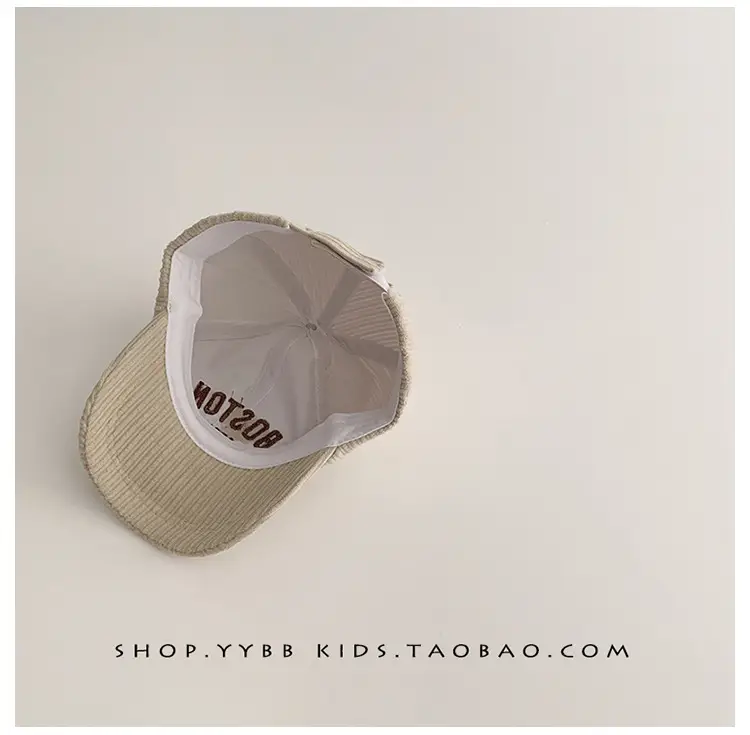 Kids Letter Baseball Cap Brown Winter Warm — feature 6