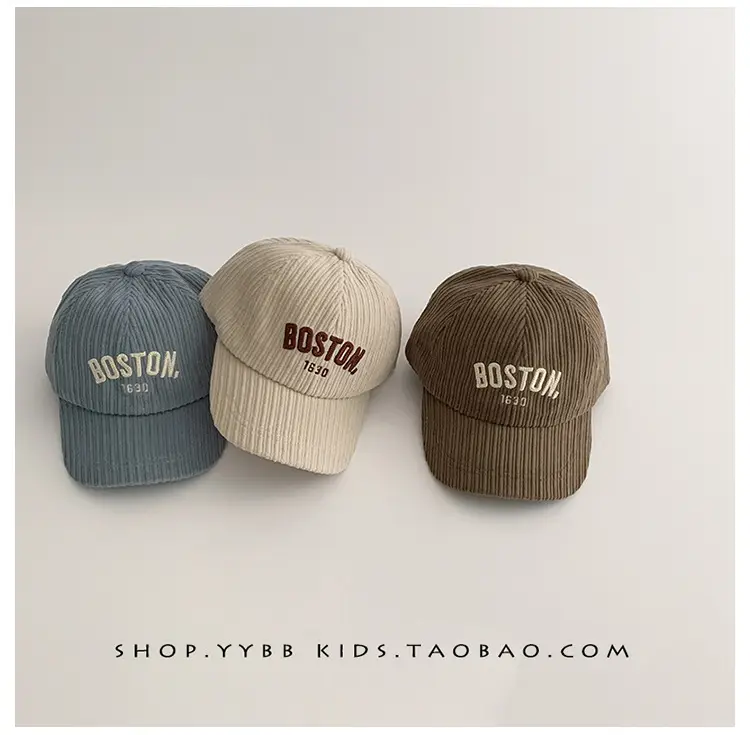Kids Letter Baseball Cap Brown Winter Warm — feature 7