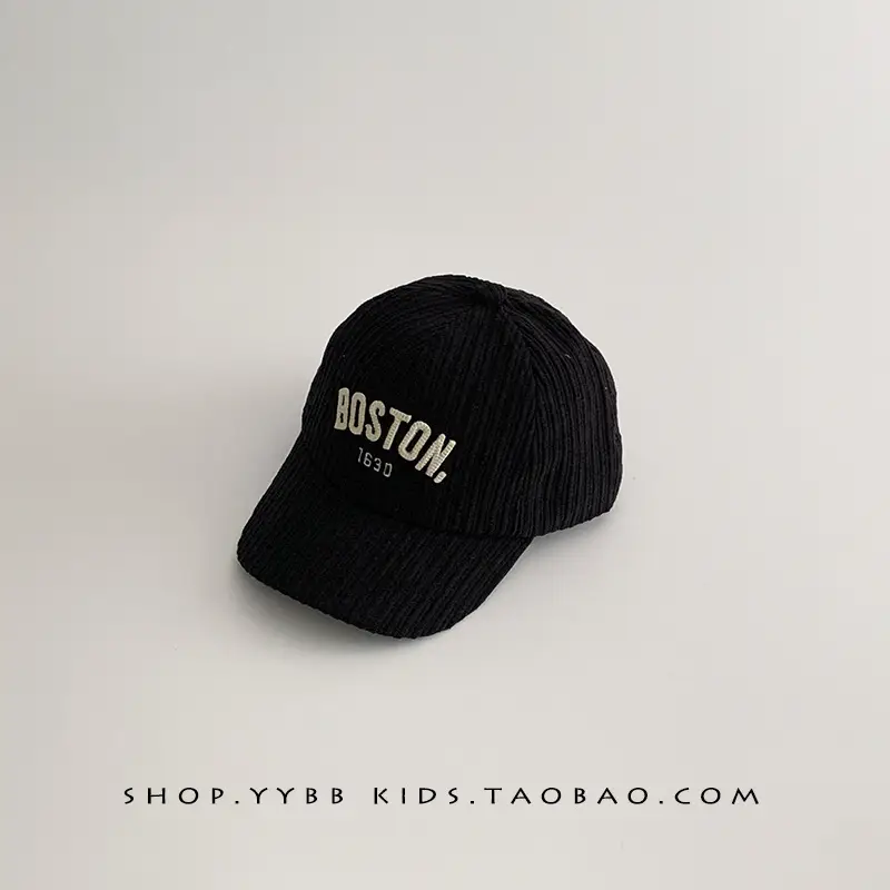 Kids Letter Baseball Cap Brown Winter Warm - Image 5