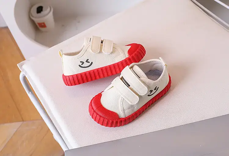 Children's Canvas Velcro Shoes Red Soles Kindergarten Flat — feature 18