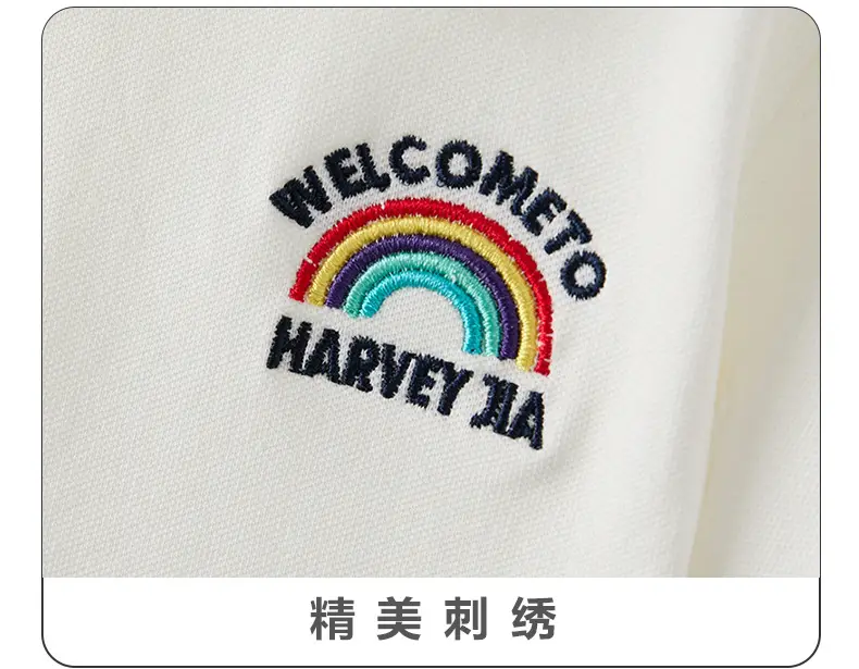 Children's White Cotton Polo Shirt Summer Lapel Baby Embroidered Top β feature 5