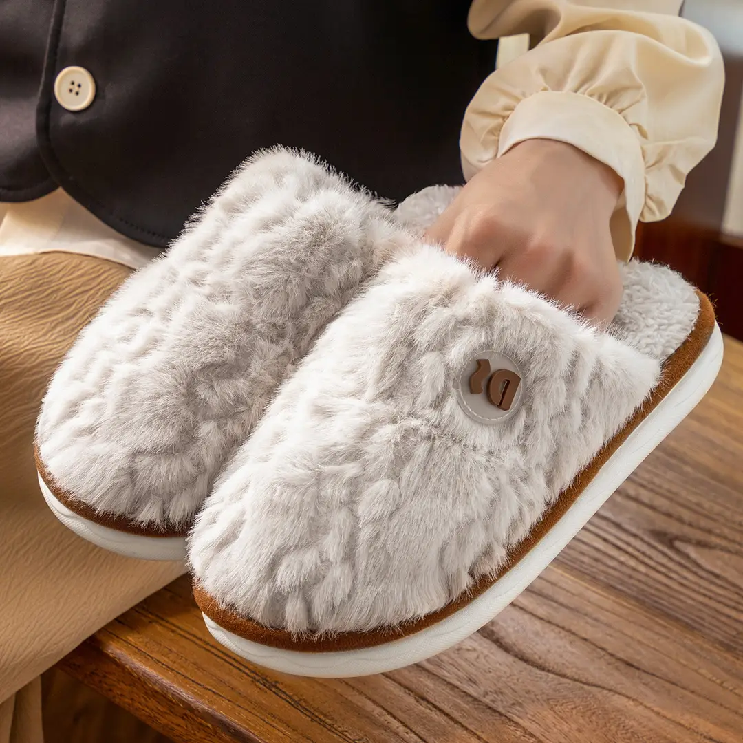 Thick-Soled Cotton Slippers for Women, Warm Winter Outer Wear, 2025 New Indoor Non-Slip Bag, Warm Couple Cotton Slippers - Image 8
