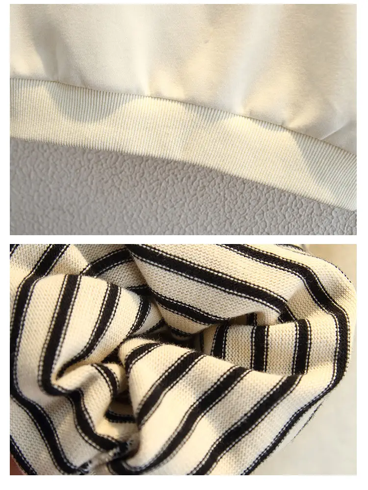 Boys Striped Raglan Sweatshirt White Black Kids Top — feature 14