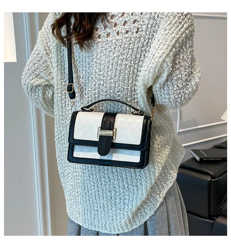 Women's Green White Quilted Shoulder Bag 2025 — feature 12
