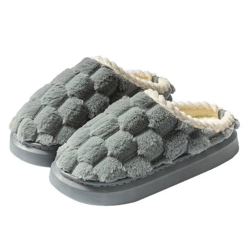 Warm Plush Cotton Slippers for Women Winter