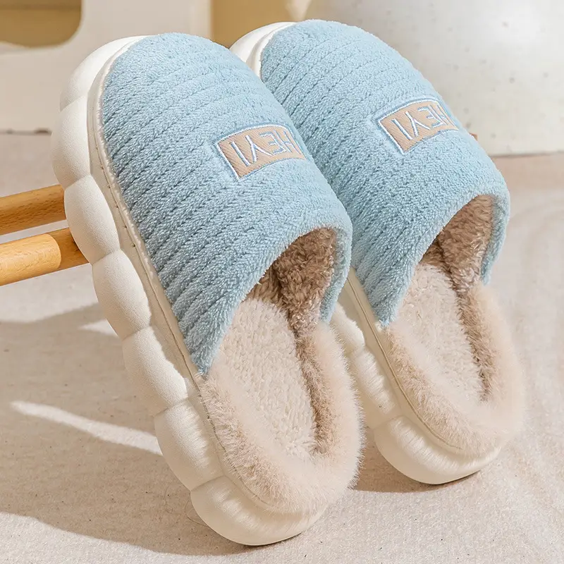 Warm Plush Cotton Slippers for Women Winter